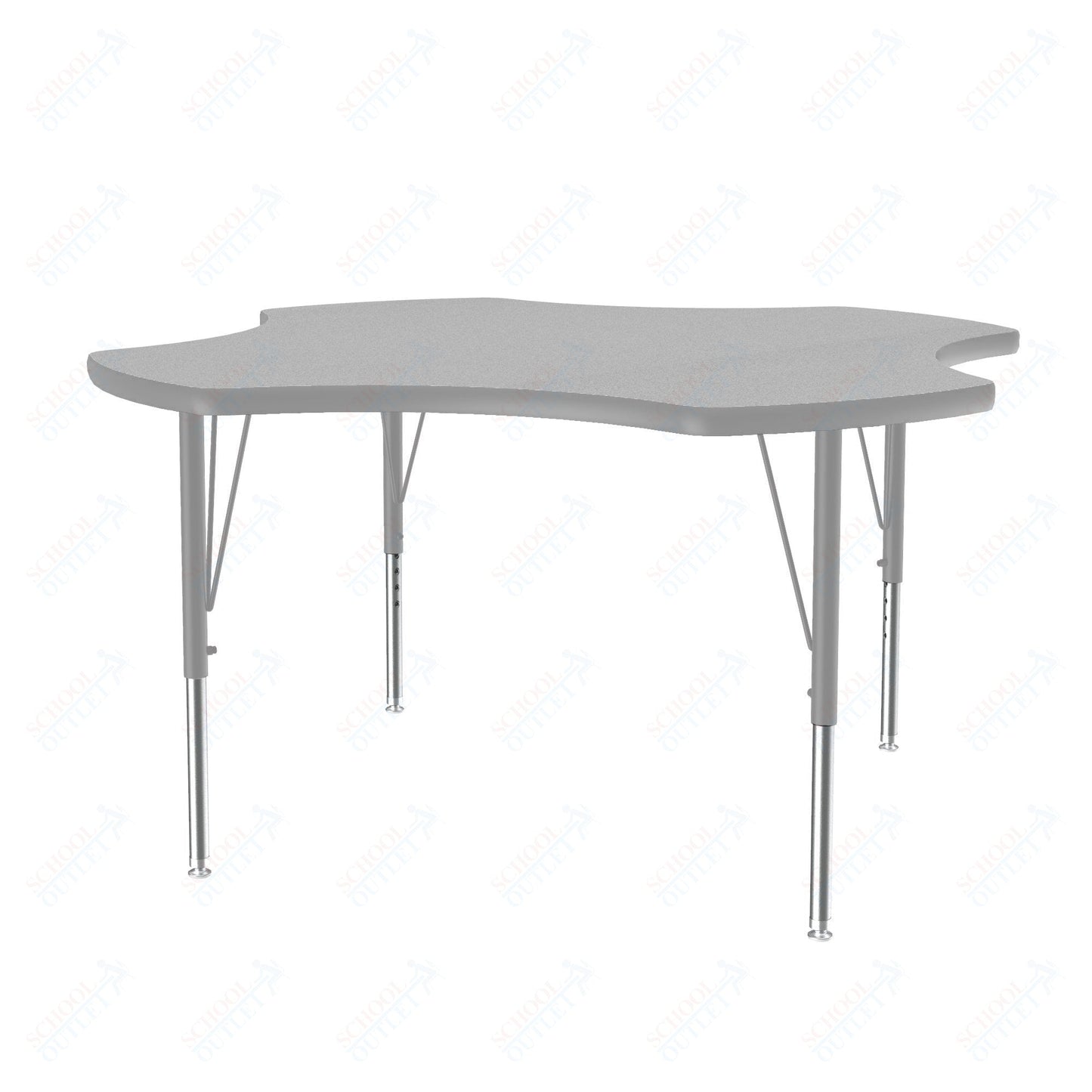 Correll Clover Commercial Laminate Top Activity Tables 48"W x 48"L x 19 - 29"H Adjustable Height (COR - A48TF - CLO - XX) - SchoolOutlet