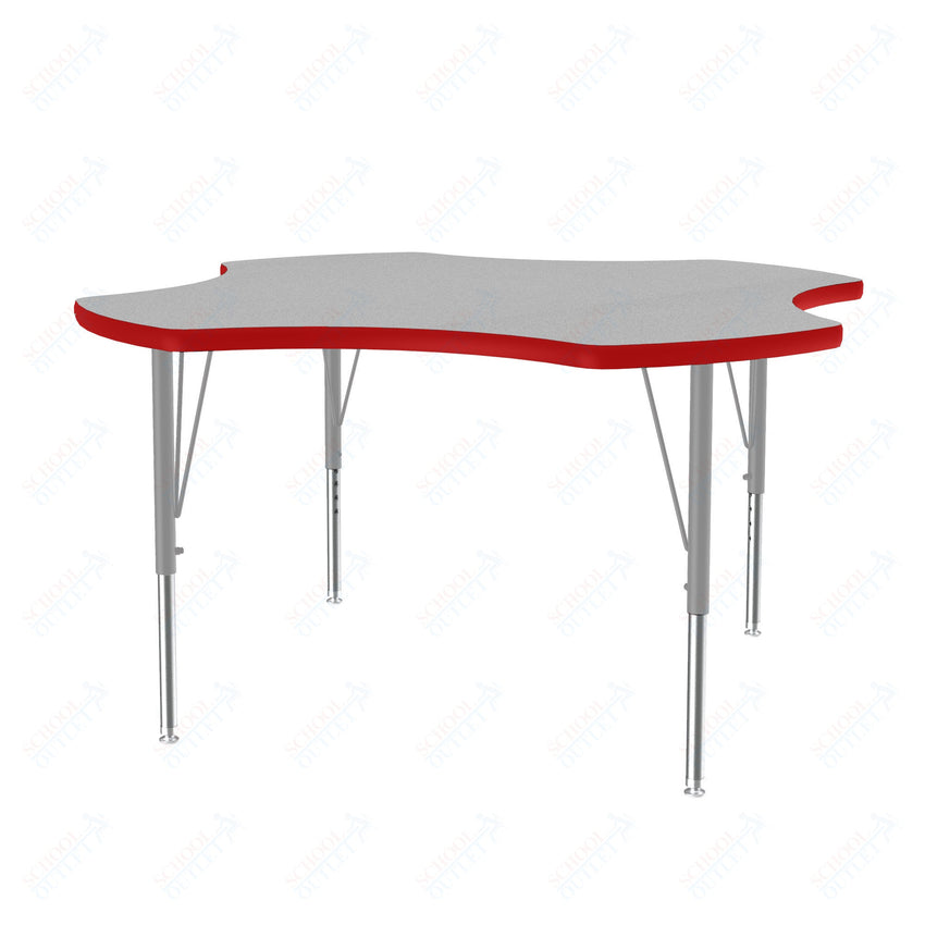Correll Clover Commercial Laminate Top Activity Tables 48"W x 48"L x 19 - 29"H Adjustable Height (COR - A48TF - CLO - XX) - SchoolOutlet