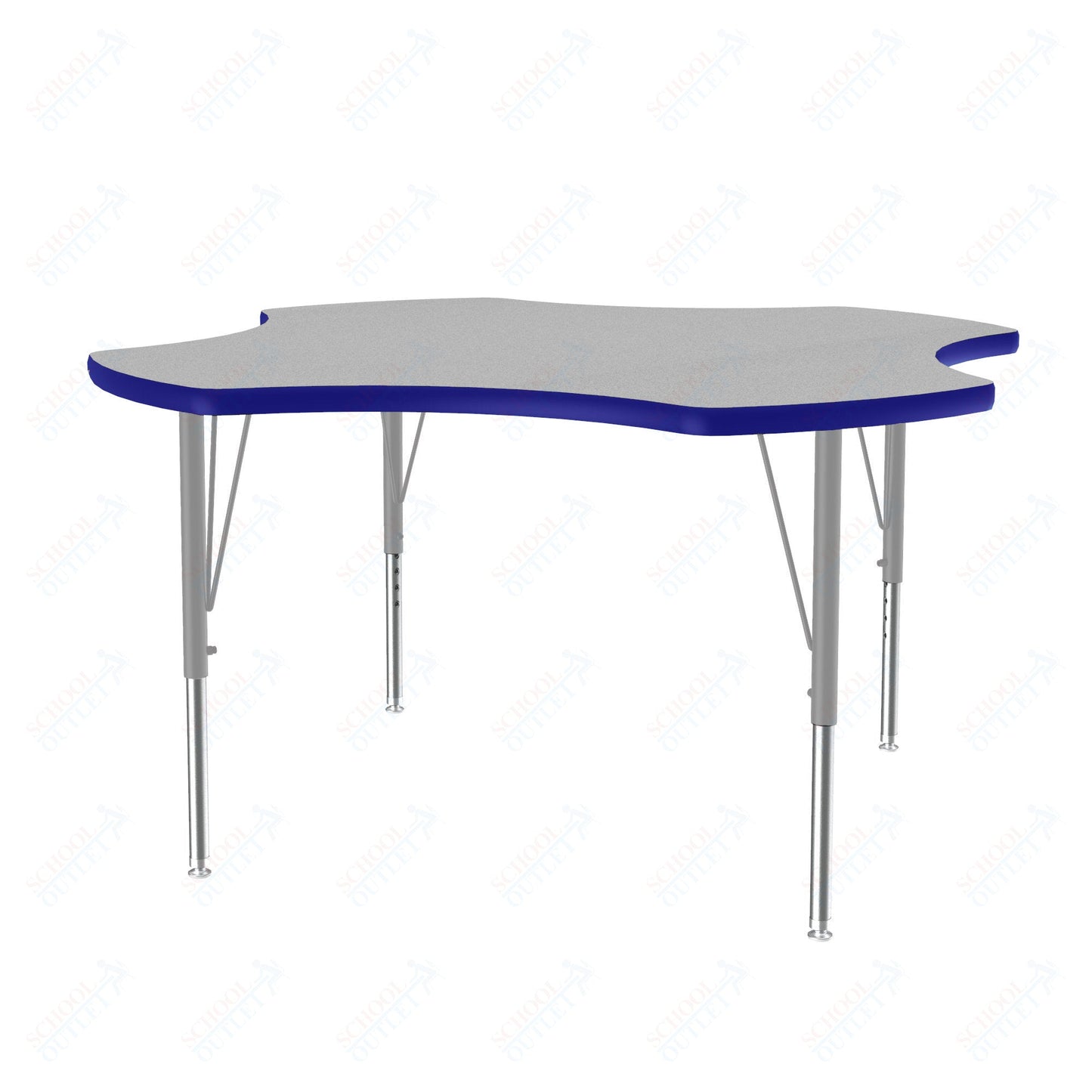 Correll Clover Commercial Laminate Top Activity Tables 48"W x 48"L x 19 - 29"H Adjustable Height (COR - A48TF - CLO - XX) - SchoolOutlet