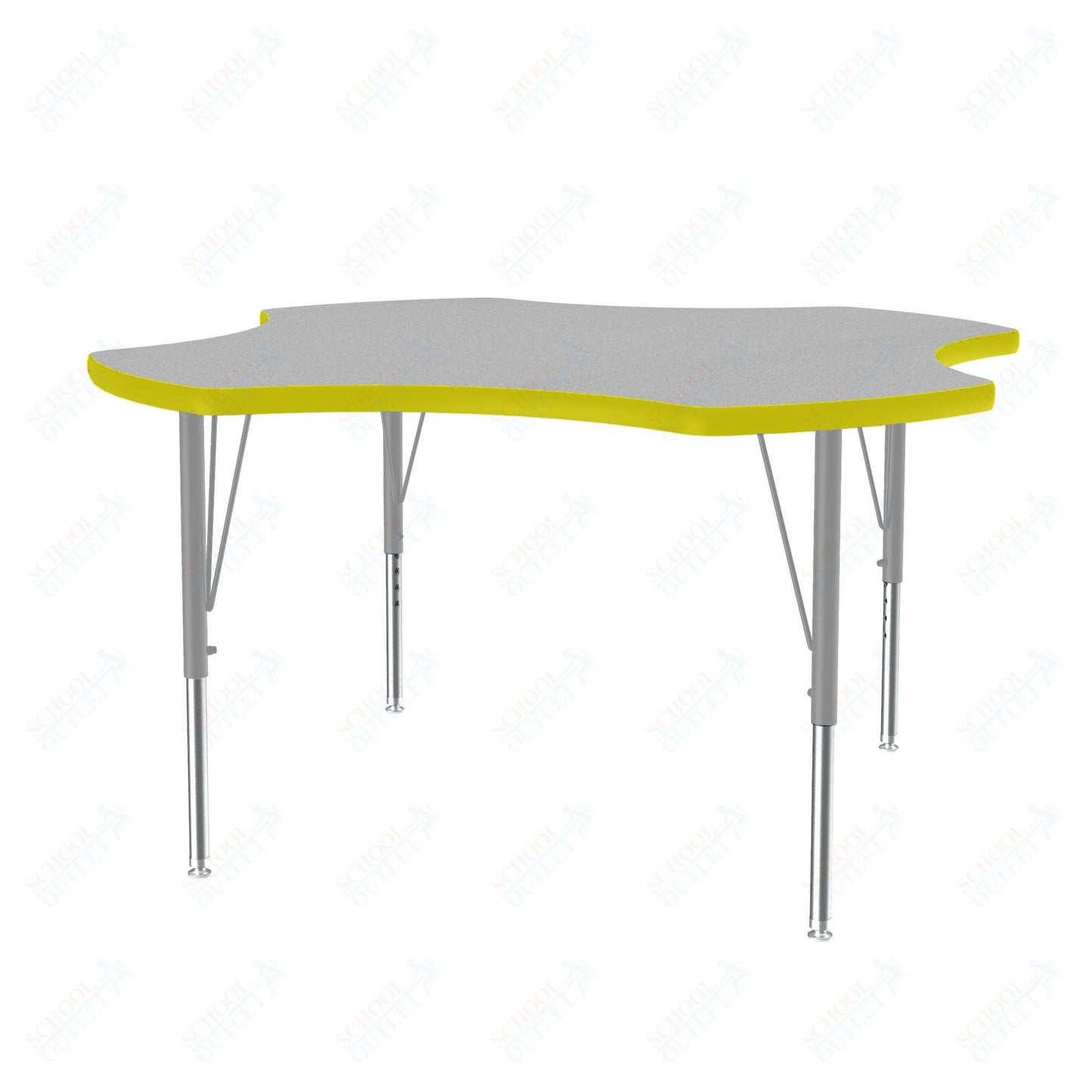 Correll Clover Commercial Laminate Top Activity Tables 48"W x 48"L x 19 - 29"H Adjustable Height (COR - A48TF - CLO - XX) - SchoolOutlet