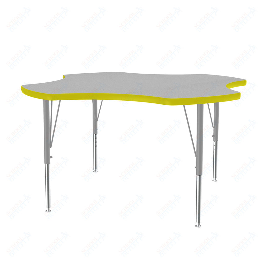 Correll Clover Commercial Laminate Top Activity Tables 48"W x 48"L x 19 - 29"H Adjustable Height (COR - A48TF - CLO - XX) - SchoolOutlet