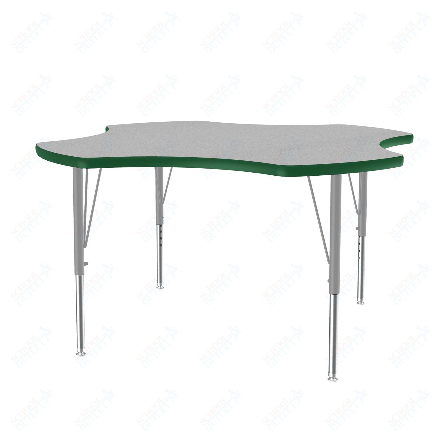 Correll Clover Commercial Laminate Top Activity Tables 48"W x 48"L x 19 - 29"H Adjustable Height (COR - A48TF - CLO - XX) - SchoolOutlet