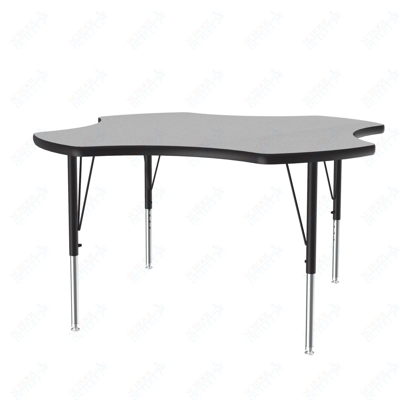 Correll Clover Commercial Laminate Top Activity Tables 48"W x 48"L x 19 - 29"H Adjustable Height (COR - A48TF - CLO - XX) - SchoolOutlet