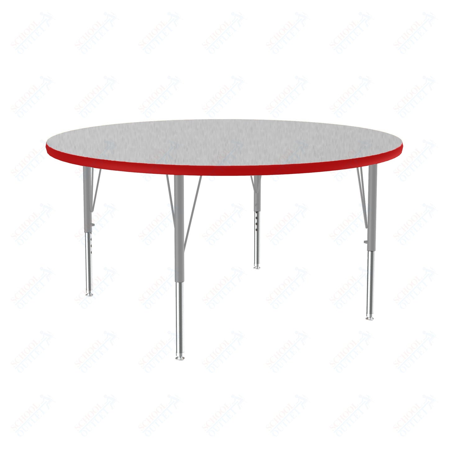 Correll Round Commercial Laminate Top Activity Tables 48"W x 48"L x 19 - 29"H Adjustable Height (COR - A48TF - RND - XX) - SchoolOutlet