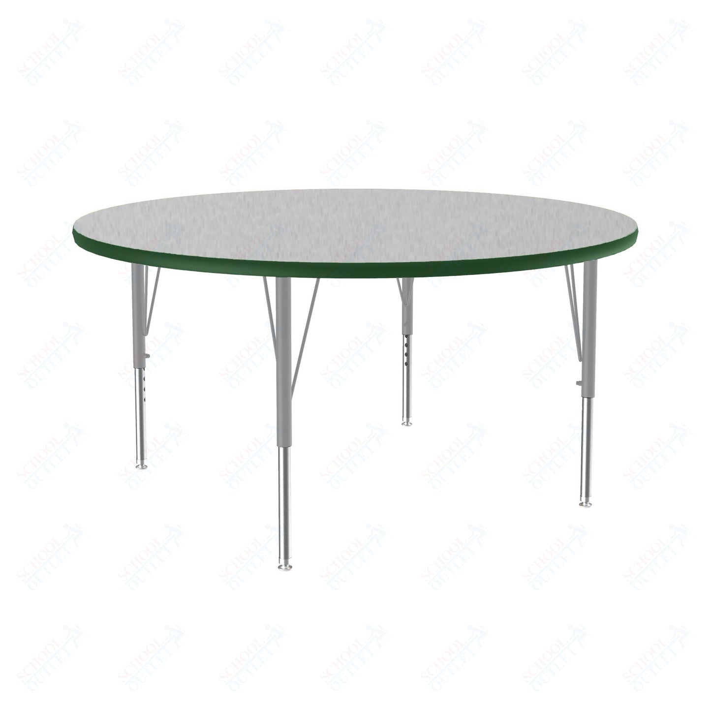 Correll Round Commercial Laminate Top Activity Tables 48"W x 48"L x 19 - 29"H Adjustable Height (COR - A48TF - RND - XX) - SchoolOutlet