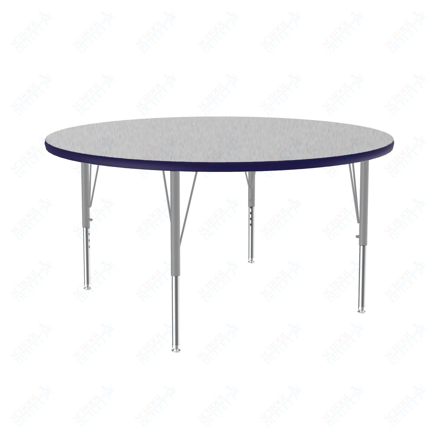 Correll Round Commercial Laminate Top Activity Tables 48"W x 48"L x 19 - 29"H Adjustable Height (COR - A48TF - RND - XX) - SchoolOutlet