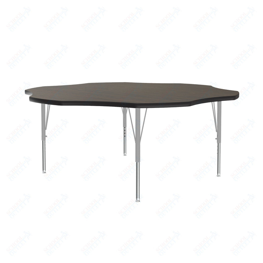 Correll Flower Deluxe High-Pressure Top Activity Tables 60"W x 60"L x 19-29"H Adjustable Height (COR-A60-FLR-XX) - SchoolOutlet