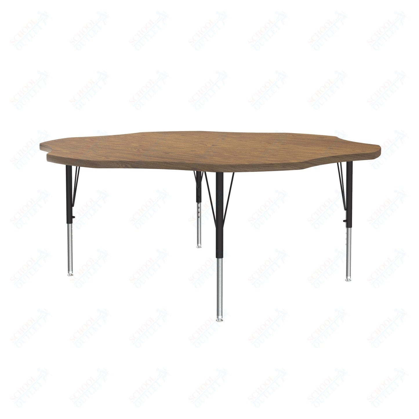 Correll Flower Deluxe High-Pressure Top Activity Tables 60"W x 60"L x 19-29"H Adjustable Height (COR-A60-FLR-XX) - SchoolOutlet