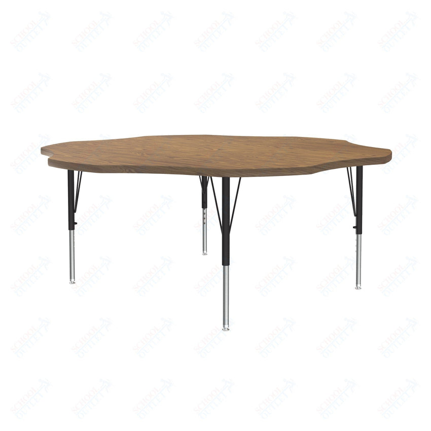 Correll Flower Deluxe High-Pressure Top Activity Tables 60"W x 60"L x 19-29"H Adjustable Height (COR-A60-FLR-XX) - SchoolOutlet