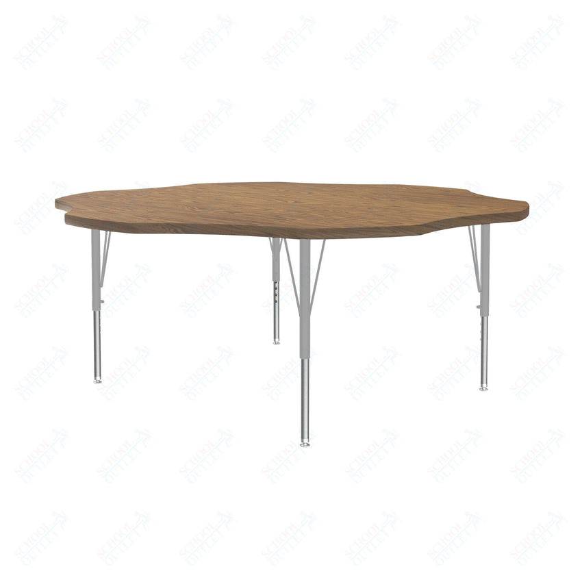 Correll Flower Deluxe High-Pressure Top Activity Tables 60"W x 60"L x 19-29"H Adjustable Height (COR-A60-FLR-XX) - SchoolOutlet