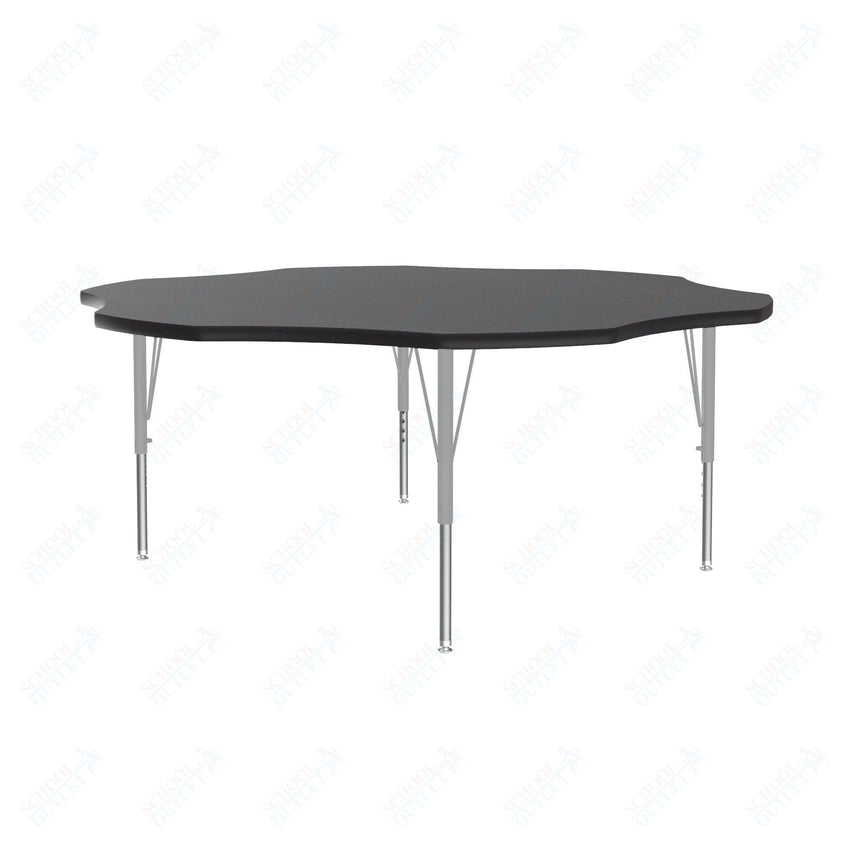 Correll Flower Deluxe High-Pressure Top Activity Tables 60"W x 60"L x 19-29"H Adjustable Height (COR-A60-FLR-XX) - SchoolOutlet