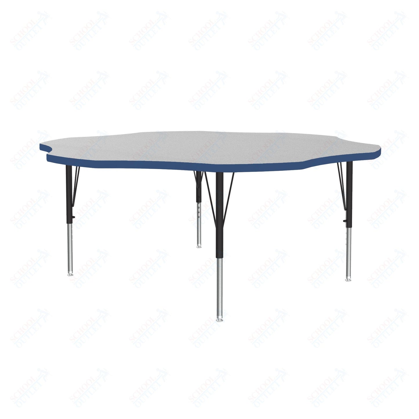 Correll Flower Deluxe High-Pressure Top Activity Tables 60"W x 60"L x 19-29"H Adjustable Height (COR-A60-FLR-XX) - SchoolOutlet