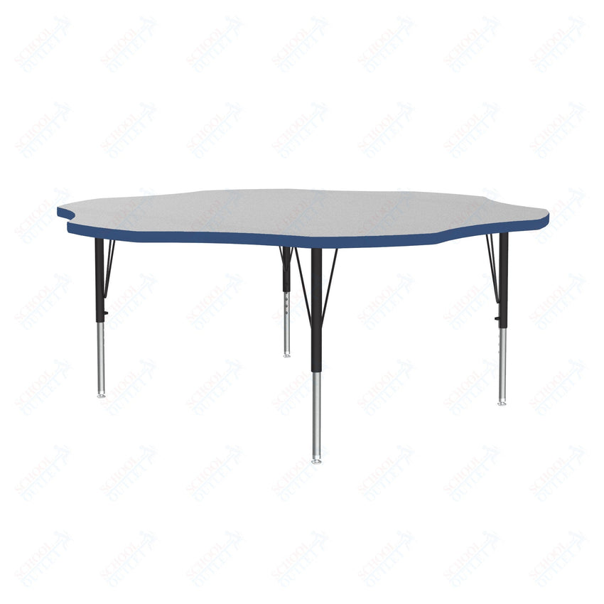 Correll Flower Deluxe High-Pressure Top Activity Tables 60"W x 60"L x 19-29"H Adjustable Height (COR-A60-FLR-XX) - SchoolOutlet