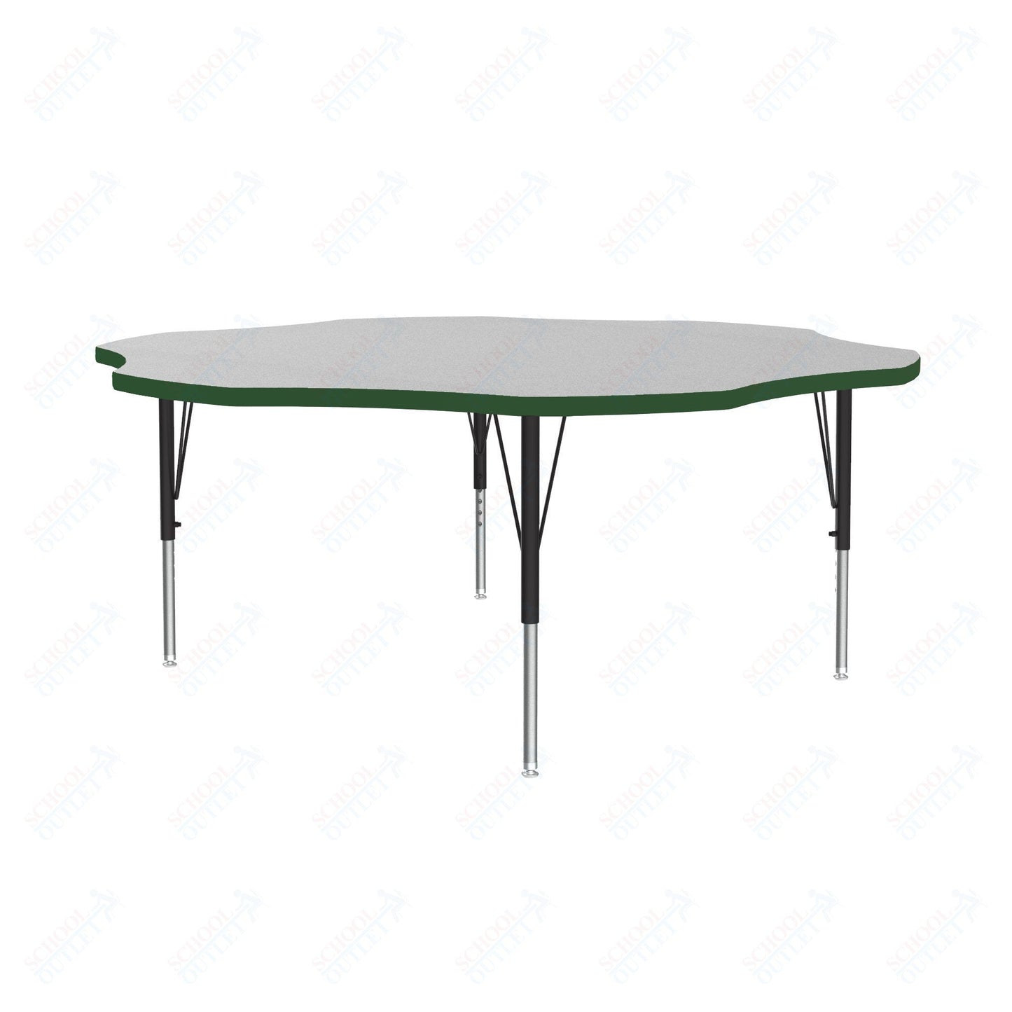 Correll Flower Deluxe High-Pressure Top Activity Tables 60"W x 60"L x 19-29"H Adjustable Height (COR-A60-FLR-XX) - SchoolOutlet