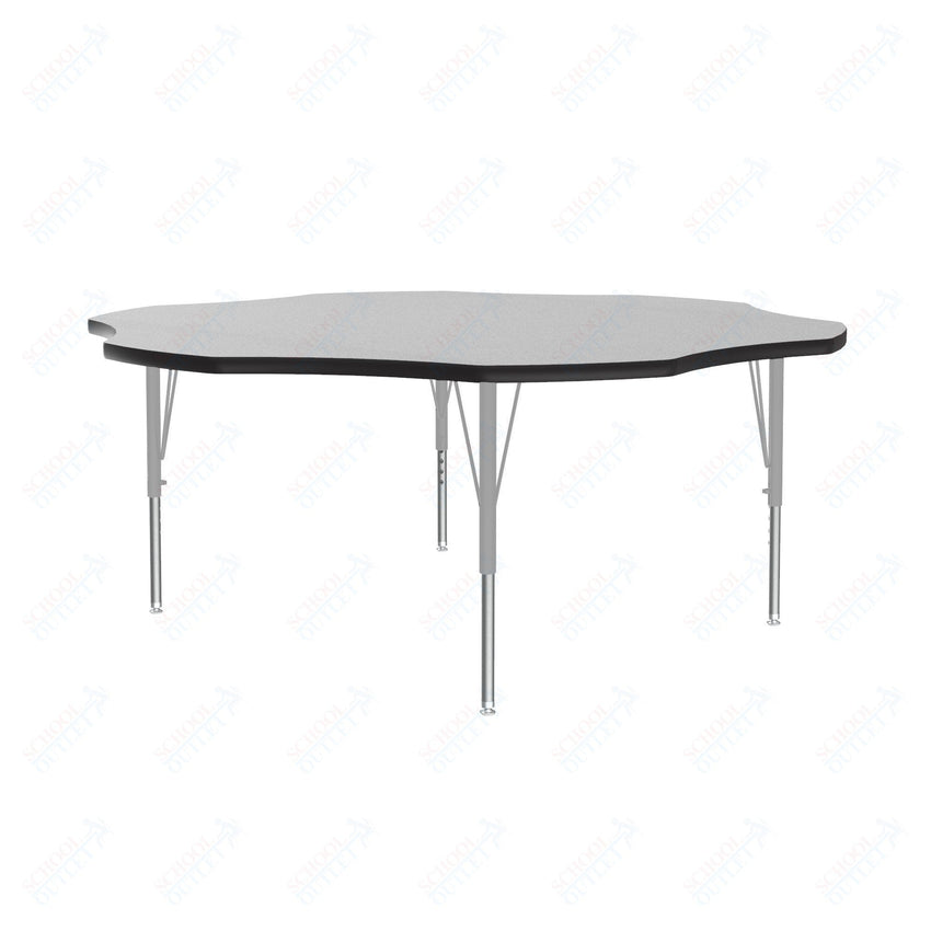 Correll Flower Deluxe High-Pressure Top Activity Tables 60"W x 60"L x 19-29"H Adjustable Height (COR-A60-FLR-XX) - SchoolOutlet
