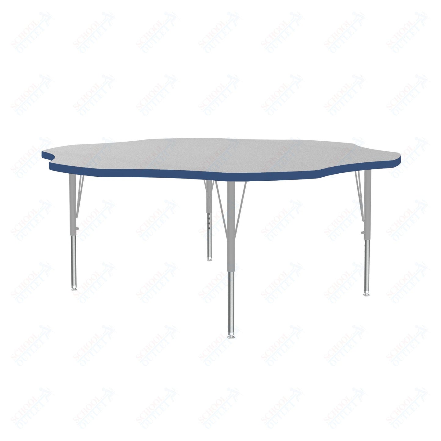 Correll Flower Deluxe High-Pressure Top Activity Tables 60"W x 60"L x 19-29"H Adjustable Height (COR-A60-FLR-XX) - SchoolOutlet