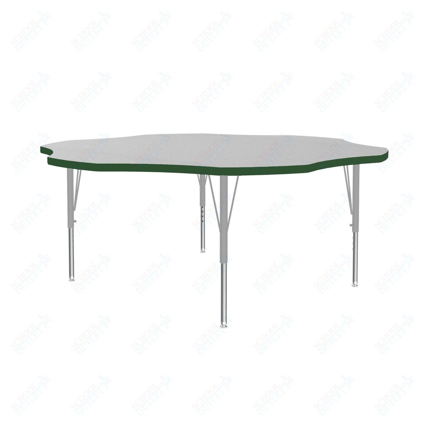Correll Flower Deluxe High-Pressure Top Activity Tables 60"W x 60"L x 19-29"H Adjustable Height (COR-A60-FLR-XX) - SchoolOutlet