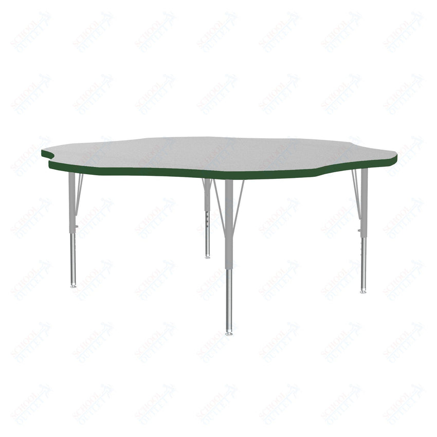 Correll Flower Deluxe High-Pressure Top Activity Tables 60"W x 60"L x 19-29"H Adjustable Height (COR-A60-FLR-XX) - SchoolOutlet