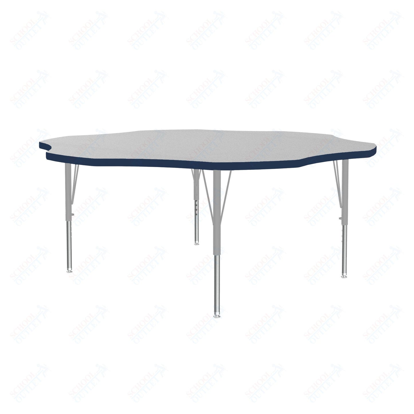 Correll Flower Deluxe High-Pressure Top Activity Tables 60"W x 60"L x 19-29"H Adjustable Height (COR-A60-FLR-XX) - SchoolOutlet