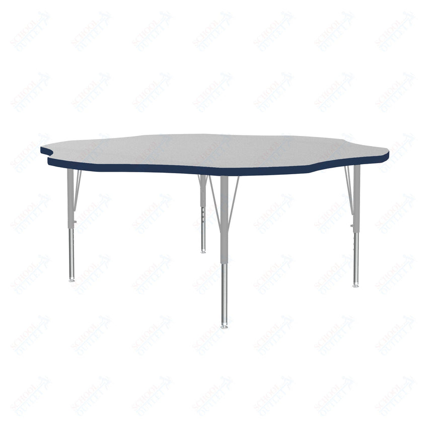 Correll Flower Deluxe High-Pressure Top Activity Tables 60"W x 60"L x 19-29"H Adjustable Height (COR-A60-FLR-XX) - SchoolOutlet