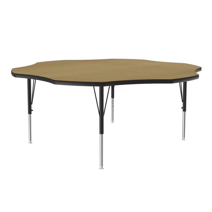 Correll Flower Deluxe High - Pressure Top Activity Tables 60"W x 60"L x 19 - 29"H Adjustable Height (COR - A60 - FLR - XX) - SchoolOutlet