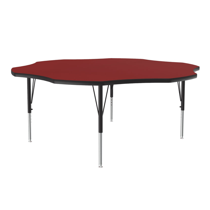 Correll Flower Deluxe High - Pressure Top Activity Tables 60"W x 60"L x 19 - 29"H Adjustable Height (COR - A60 - FLR - XX) - SchoolOutlet