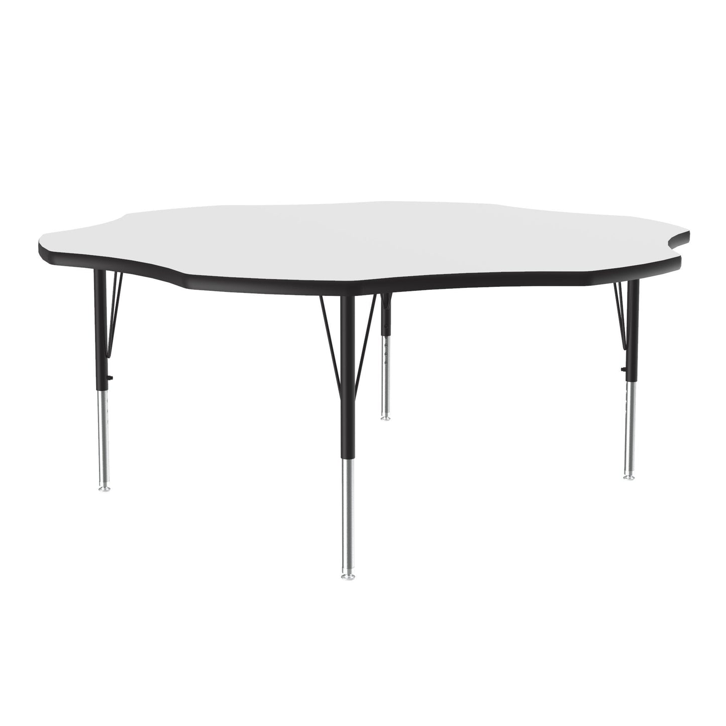Correll Flower Deluxe High - Pressure Top Activity Tables 60"W x 60"L x 19 - 29"H Adjustable Height (COR - A60 - FLR - XX) - SchoolOutlet