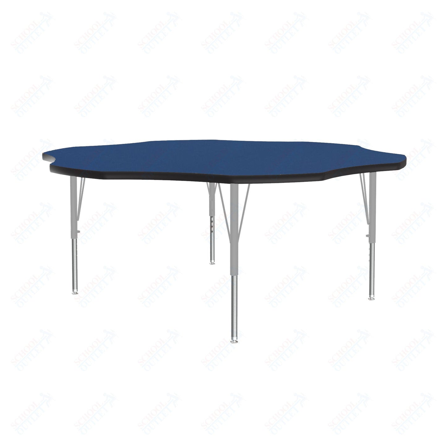 Correll Flower Deluxe High-Pressure Top Activity Tables 60"W x 60"L x 19-29"H Adjustable Height (COR-A60-FLR-XX) - SchoolOutlet