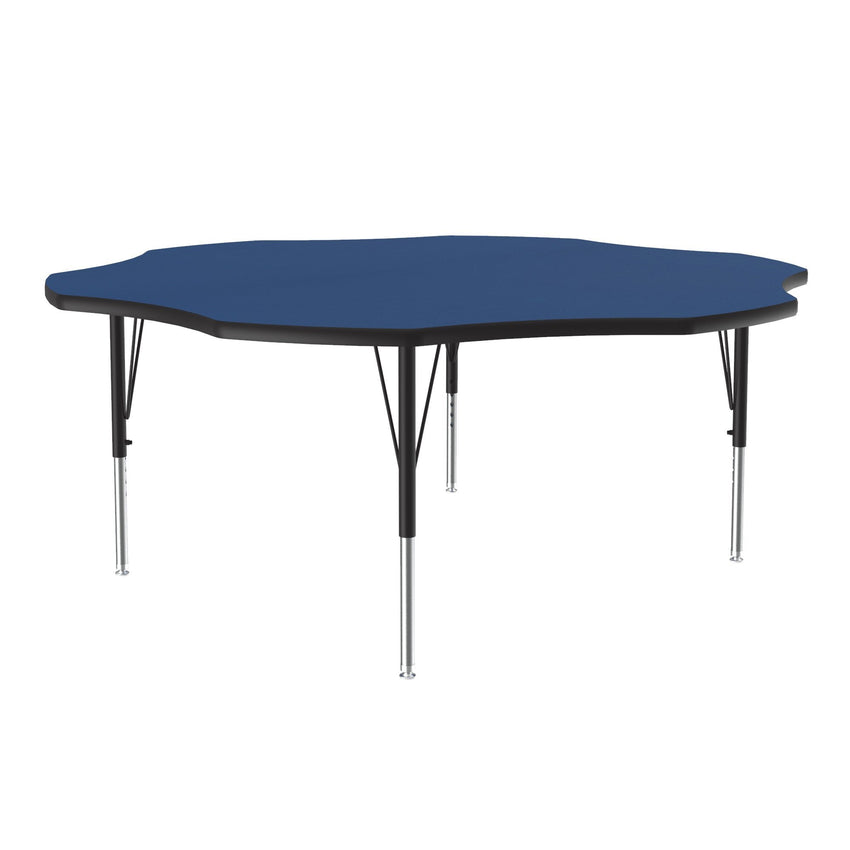 Correll Flower Deluxe High - Pressure Top Activity Tables 60"W x 60"L x 19 - 29"H Adjustable Height (COR - A60 - FLR - XX) - SchoolOutlet