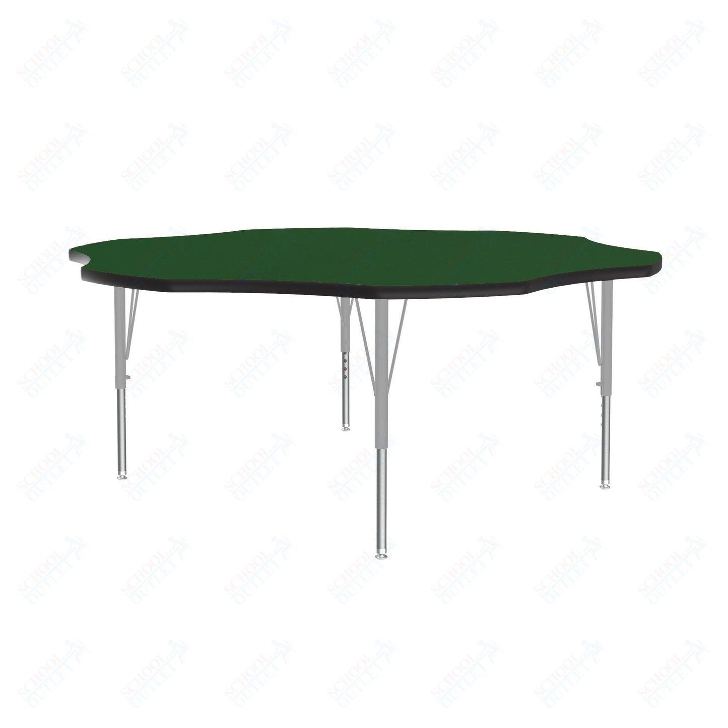 Correll Flower Deluxe High-Pressure Top Activity Tables 60"W x 60"L x 19-29"H Adjustable Height (COR-A60-FLR-XX) - SchoolOutlet