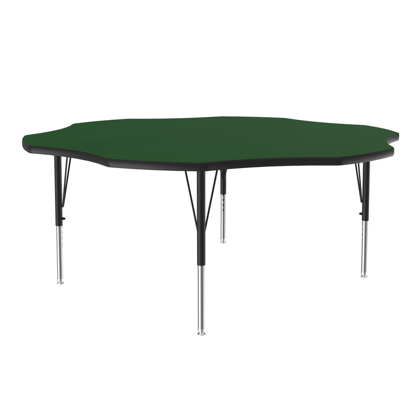 Correll Flower Deluxe High - Pressure Top Activity Tables 60"W x 60"L x 19 - 29"H Adjustable Height (COR - A60 - FLR - XX) - SchoolOutlet