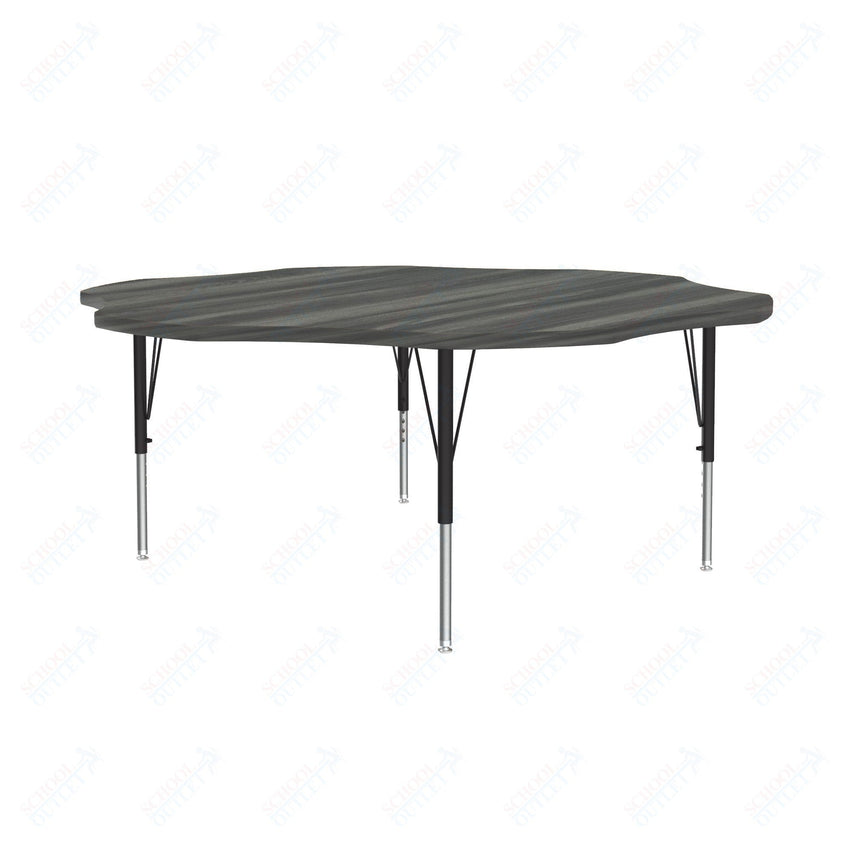 Correll Flower Deluxe High-Pressure Top Activity Tables 60"W x 60"L x 19-29"H Adjustable Height (COR-A60-FLR-XX) - SchoolOutlet
