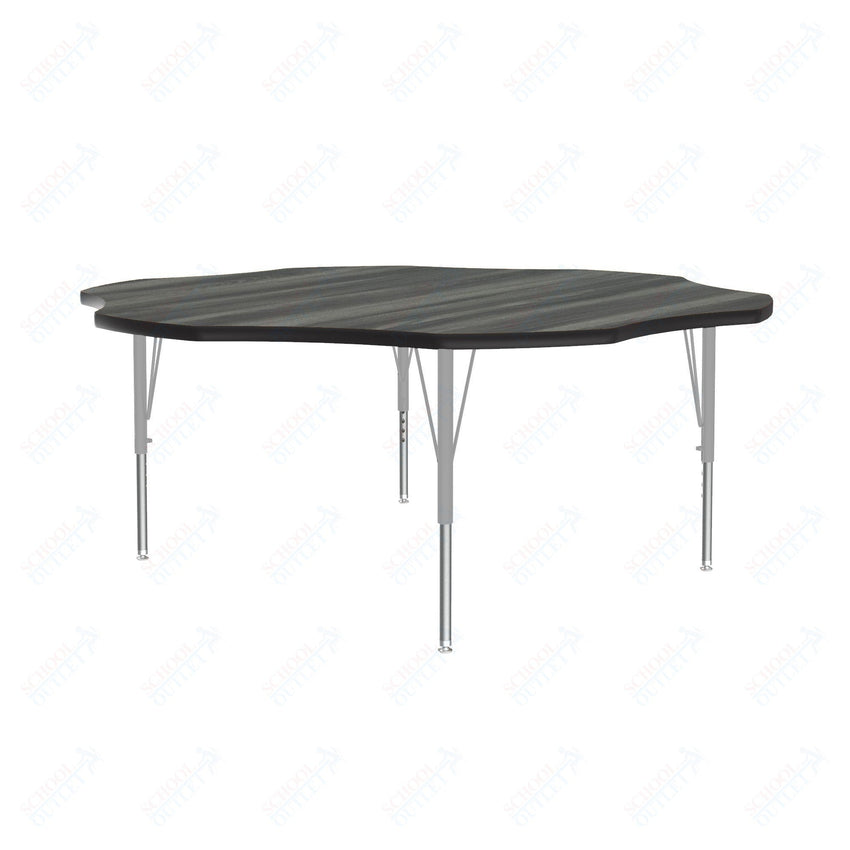Correll Flower Deluxe High-Pressure Top Activity Tables 60"W x 60"L x 19-29"H Adjustable Height (COR-A60-FLR-XX) - SchoolOutlet