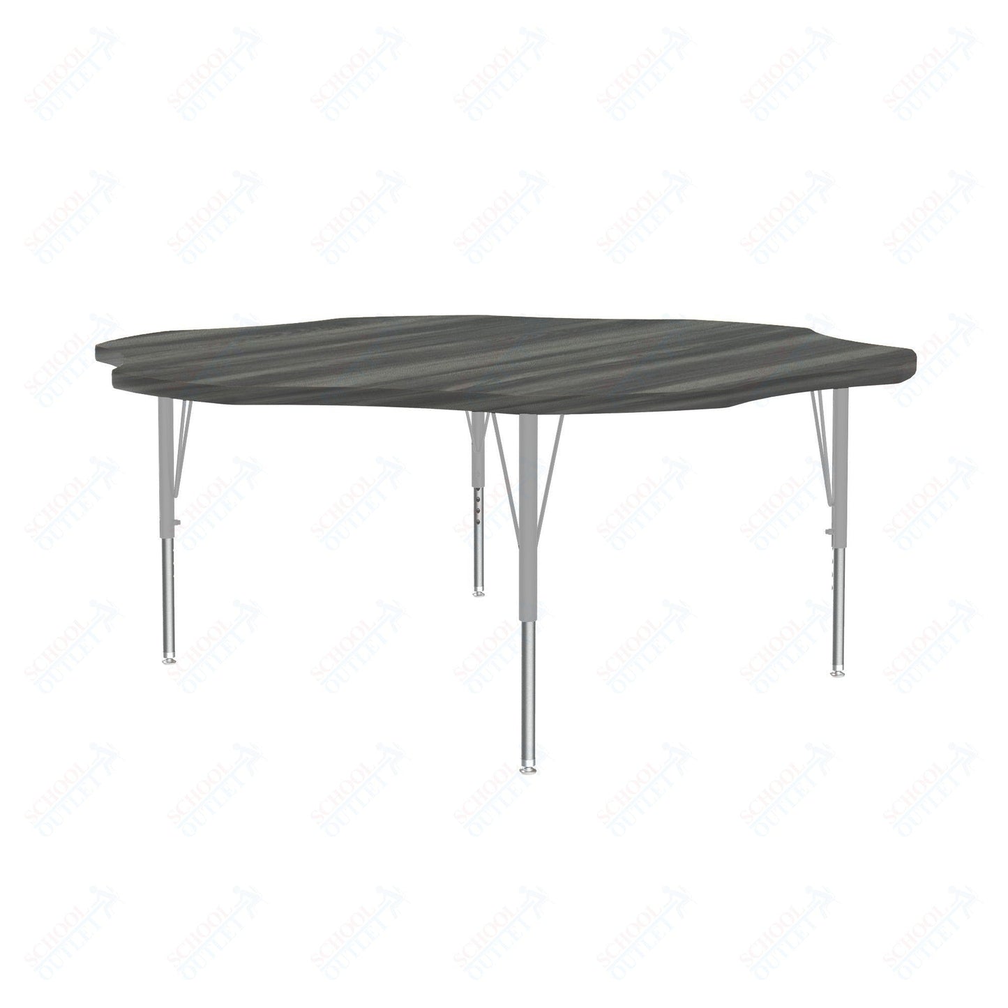 Correll Flower Deluxe High-Pressure Top Activity Tables 60"W x 60"L x 19-29"H Adjustable Height (COR-A60-FLR-XX) - SchoolOutlet