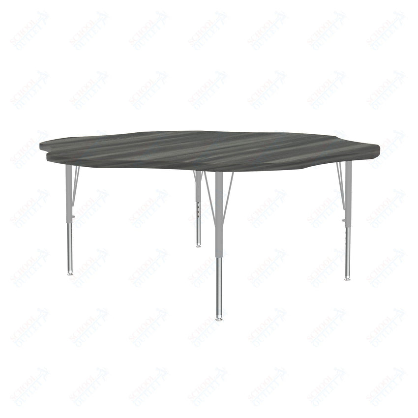 Correll Flower Deluxe High-Pressure Top Activity Tables 60"W x 60"L x 19-29"H Adjustable Height (COR-A60-FLR-XX) - SchoolOutlet