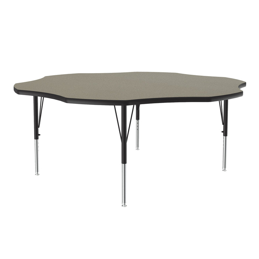 Correll Flower Deluxe High - Pressure Top Activity Tables 60"W x 60"L x 19 - 29"H Adjustable Height (COR - A60 - FLR - XX) - SchoolOutlet