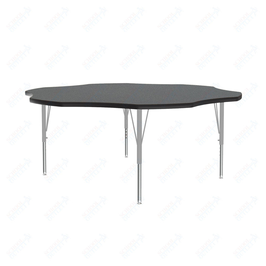 Correll Flower Deluxe High-Pressure Top Activity Tables 60"W x 60"L x 19-29"H Adjustable Height (COR-A60-FLR-XX) - SchoolOutlet
