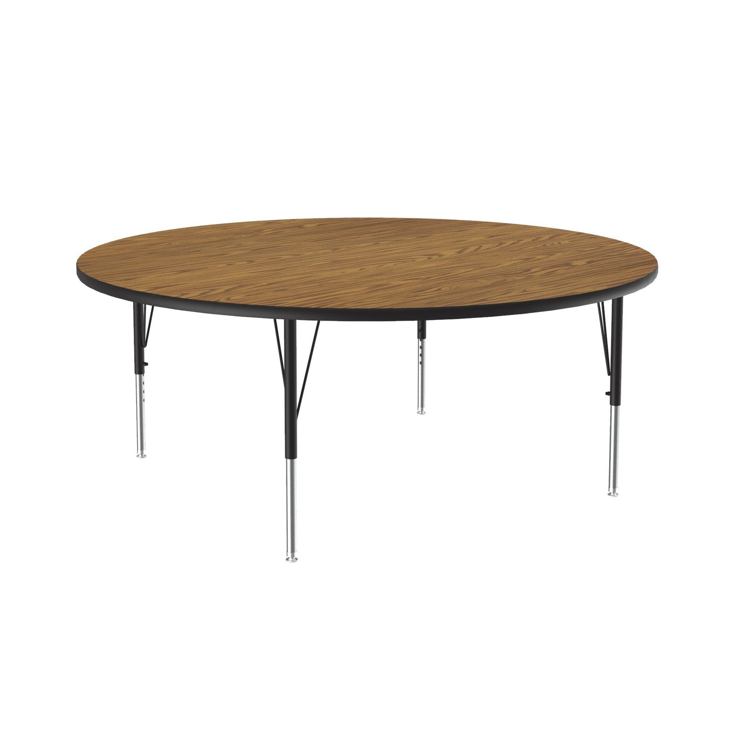 Correll Round Deluxe High - Pressure Top Activity Tables 60"W x 60"L x 19 - 29"H Adjustable Height (COR - A60 - RND - XX) - SchoolOutlet