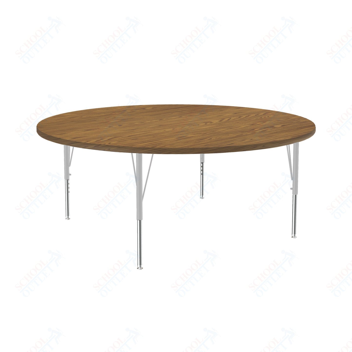 Correll Round Deluxe High - Pressure Top Activity Tables 60"W x 60"L x 19 - 29"H Adjustable Height (COR - A60 - RND - XX) - SchoolOutlet