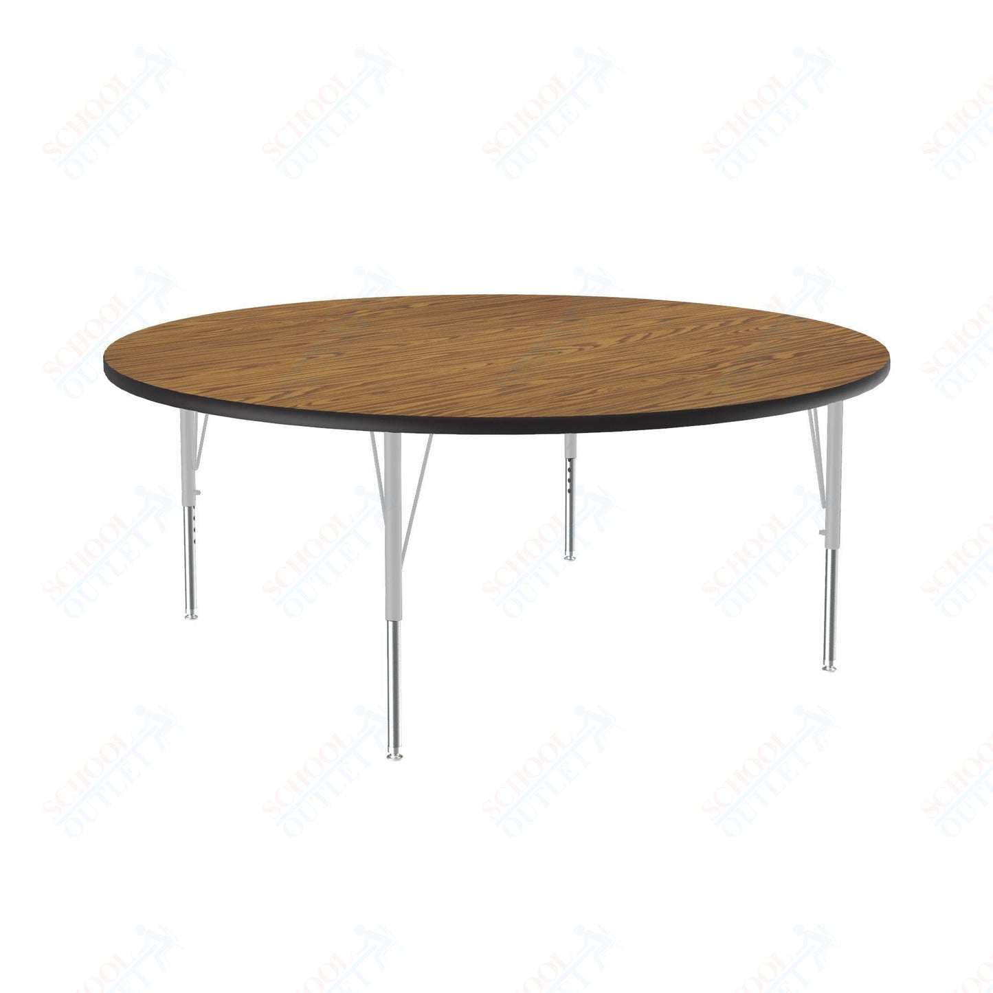 Correll Round Deluxe High - Pressure Top Activity Tables 60"W x 60"L x 19 - 29"H Adjustable Height (COR - A60 - RND - XX) - SchoolOutlet