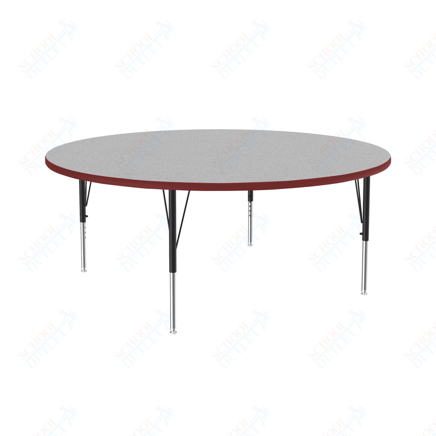 Correll Round Deluxe High - Pressure Top Activity Tables 60"W x 60"L x 19 - 29"H Adjustable Height (COR - A60 - RND - XX) - SchoolOutlet