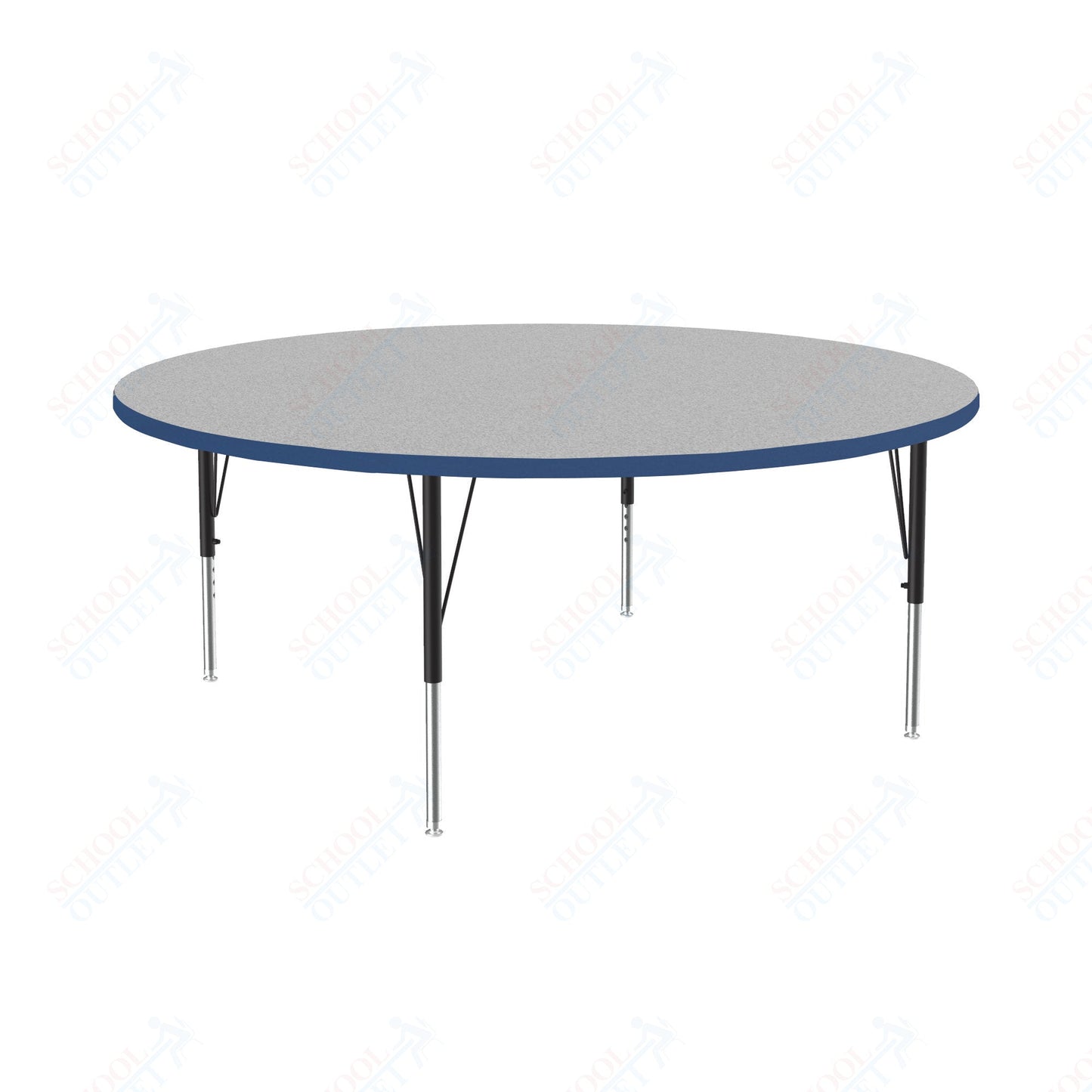 Correll Round Deluxe High - Pressure Top Activity Tables 60"W x 60"L x 19 - 29"H Adjustable Height (COR - A60 - RND - XX) - SchoolOutlet