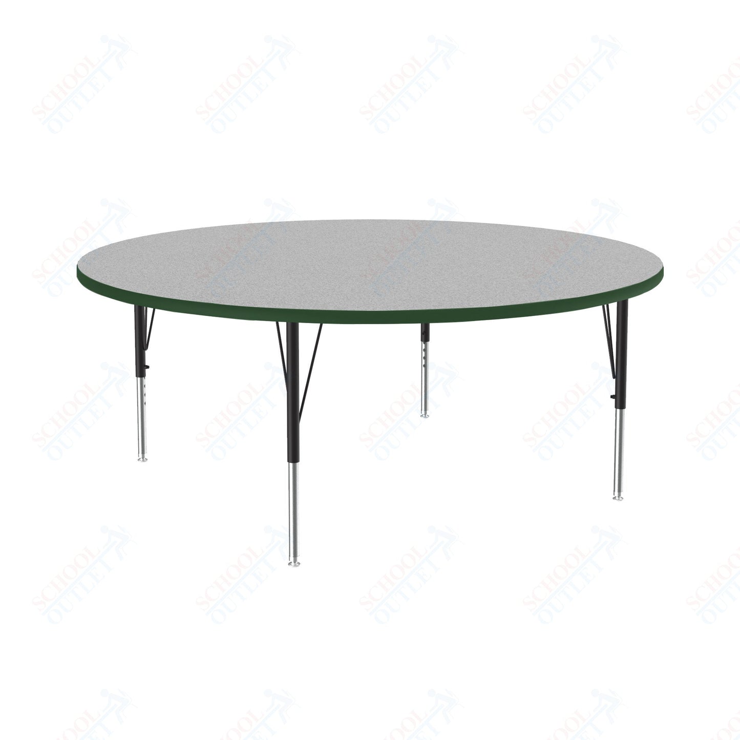 Correll Round Deluxe High - Pressure Top Activity Tables 60"W x 60"L x 19 - 29"H Adjustable Height (COR - A60 - RND - XX) - SchoolOutlet