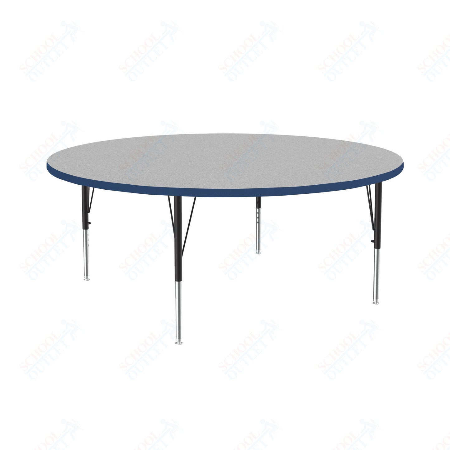 Correll Round Deluxe High - Pressure Top Activity Tables 60"W x 60"L x 19 - 29"H Adjustable Height (COR - A60 - RND - XX) - SchoolOutlet