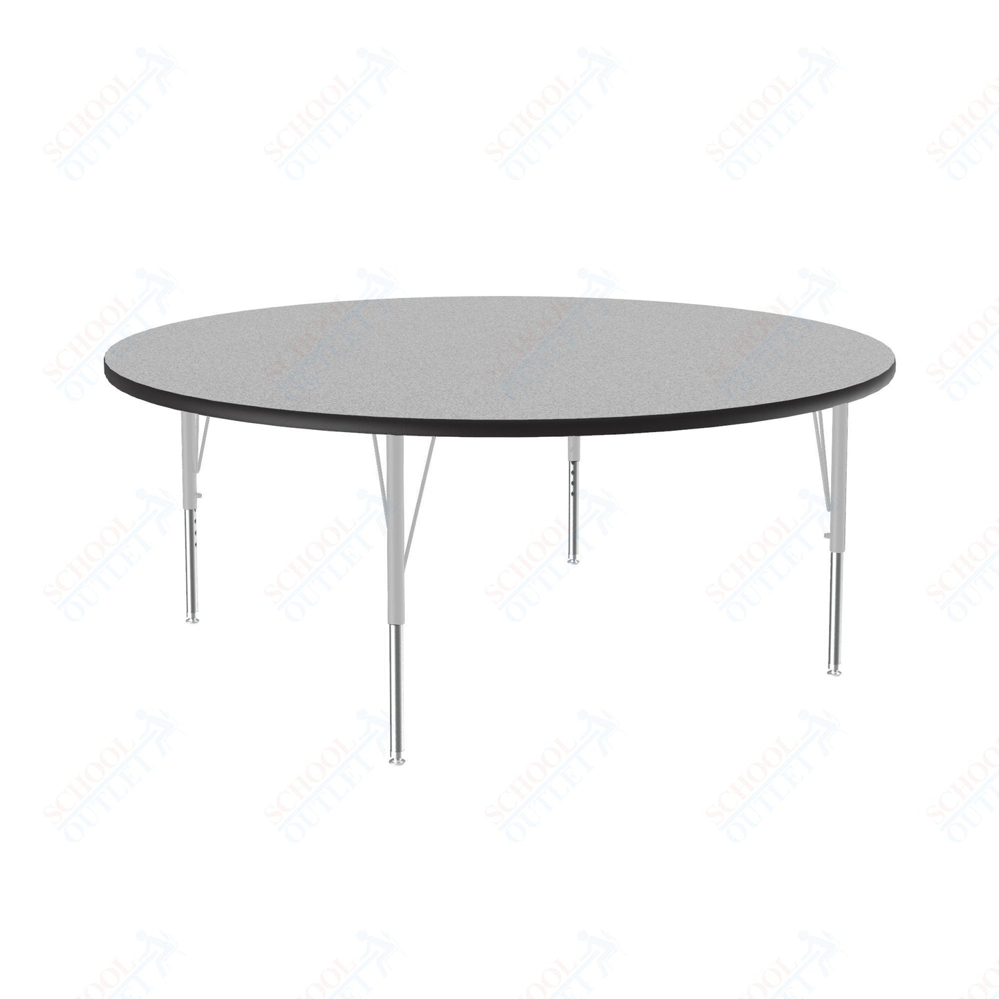 Correll Round Deluxe High - Pressure Top Activity Tables 60"W x 60"L x 19 - 29"H Adjustable Height (COR - A60 - RND - XX) - SchoolOutlet