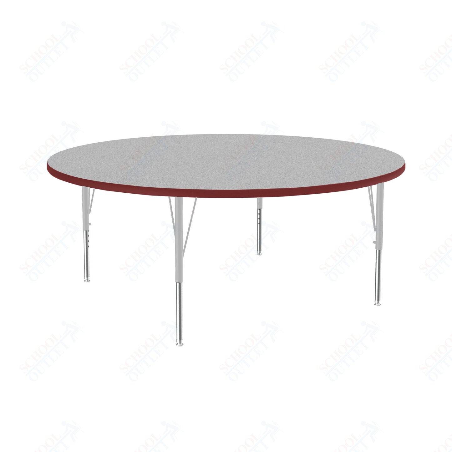 Correll Round Deluxe High - Pressure Top Activity Tables 60"W x 60"L x 19 - 29"H Adjustable Height (COR - A60 - RND - XX) - SchoolOutlet