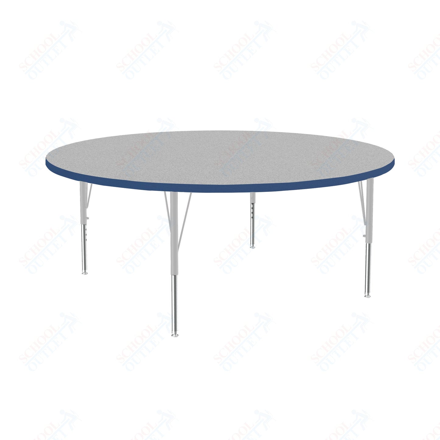 Correll Round Deluxe High - Pressure Top Activity Tables 60"W x 60"L x 19 - 29"H Adjustable Height (COR - A60 - RND - XX) - SchoolOutlet