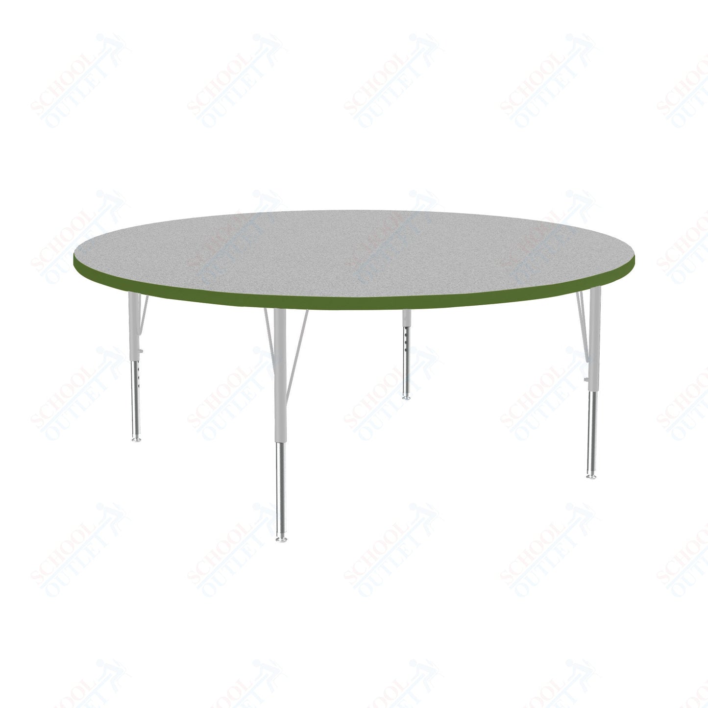Correll Round Deluxe High - Pressure Top Activity Tables 60"W x 60"L x 19 - 29"H Adjustable Height (COR - A60 - RND - XX) - SchoolOutlet