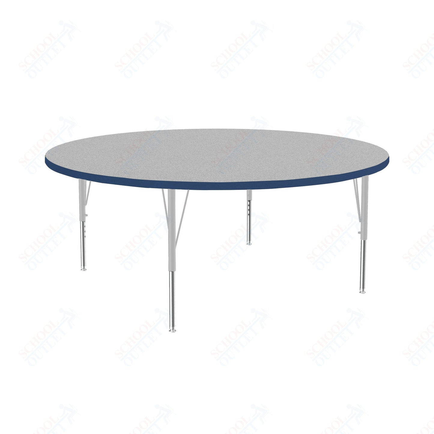 Correll Round Deluxe High - Pressure Top Activity Tables 60"W x 60"L x 19 - 29"H Adjustable Height (COR - A60 - RND - XX) - SchoolOutlet