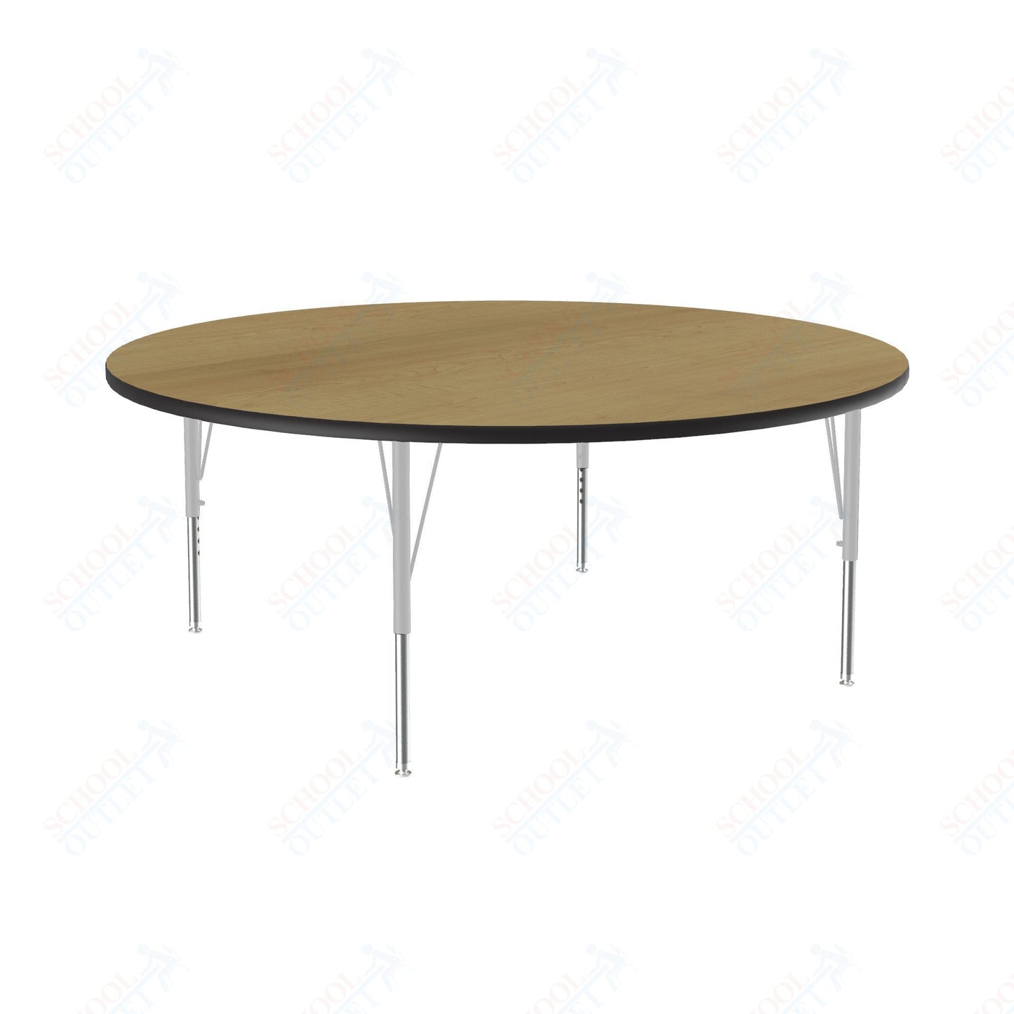 Correll Round Deluxe High - Pressure Top Activity Tables 60"W x 60"L x 19 - 29"H Adjustable Height (COR - A60 - RND - XX) - SchoolOutlet